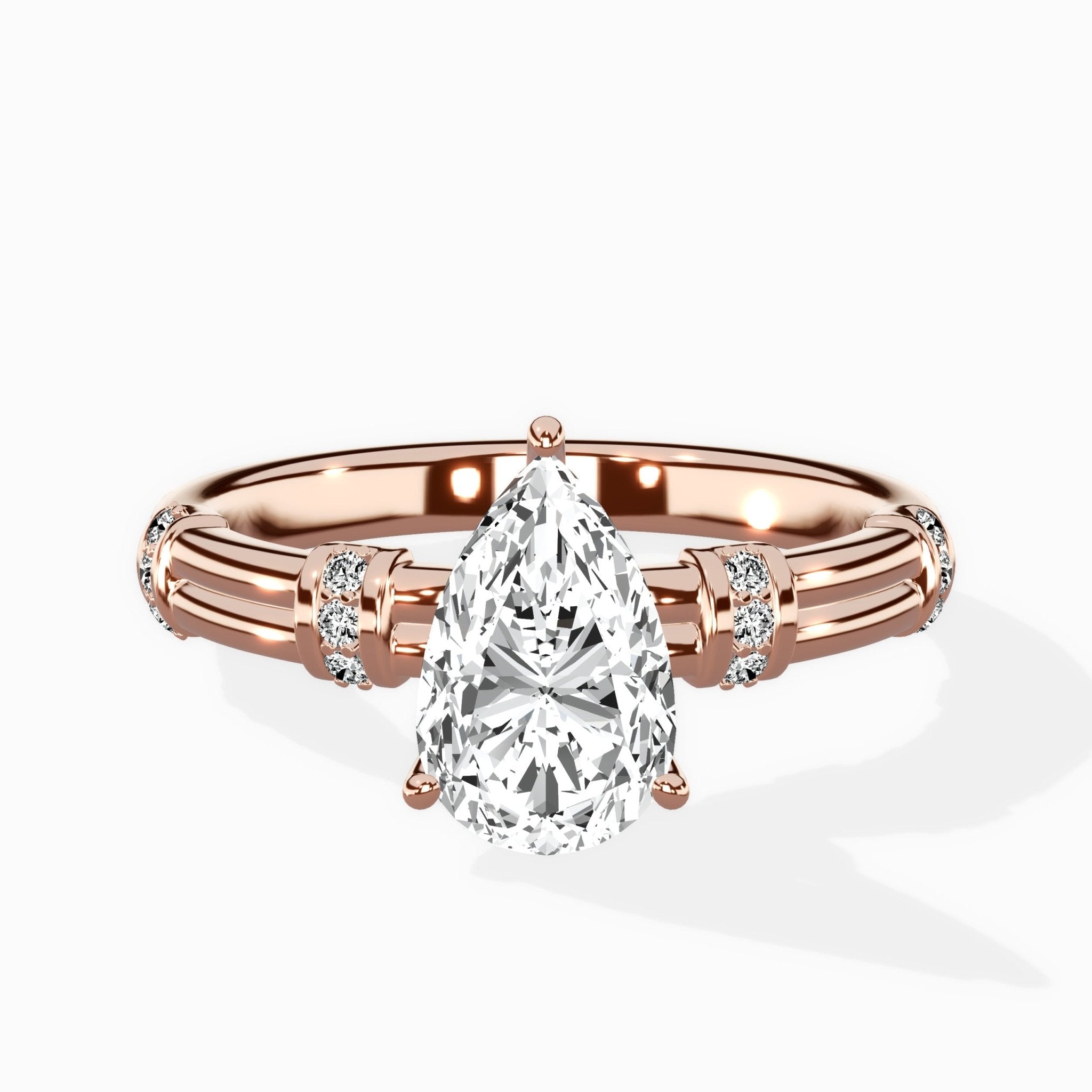 Ornate Six Prong Vintage Solitaire Ring Engagement Ring - The Better Diamonds