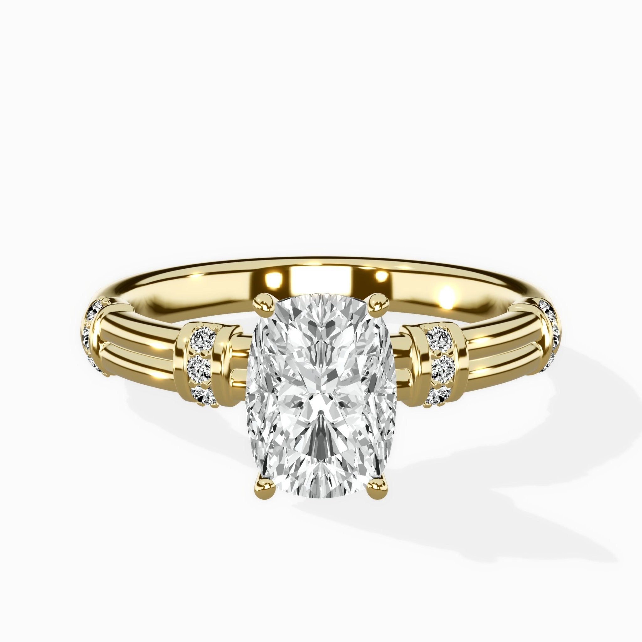 Ornate Six Prong Vintage Solitaire Ring Engagement Ring - The Better Diamonds