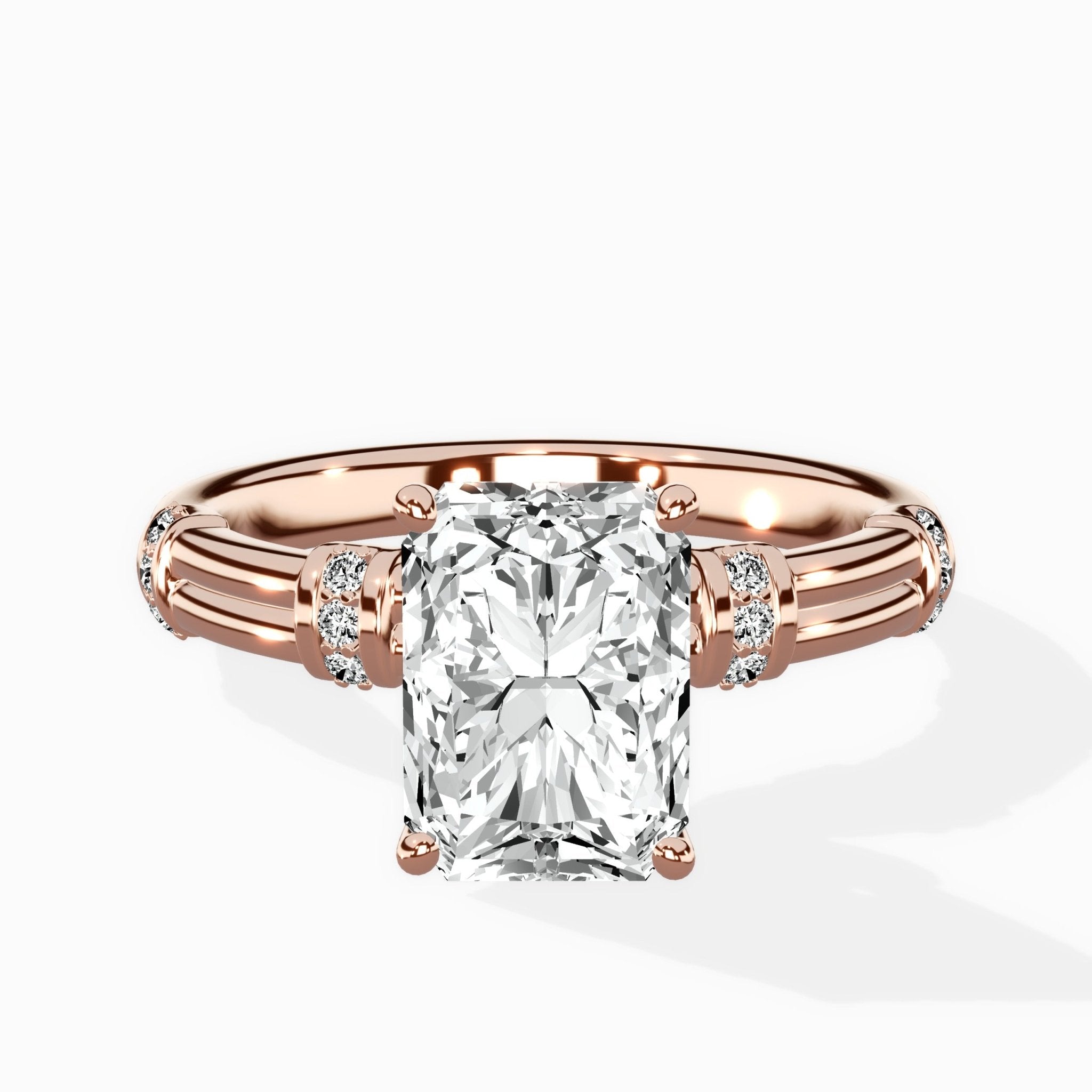 Ornate Six Prong Vintage Solitaire Ring Engagement Ring - The Better Diamonds