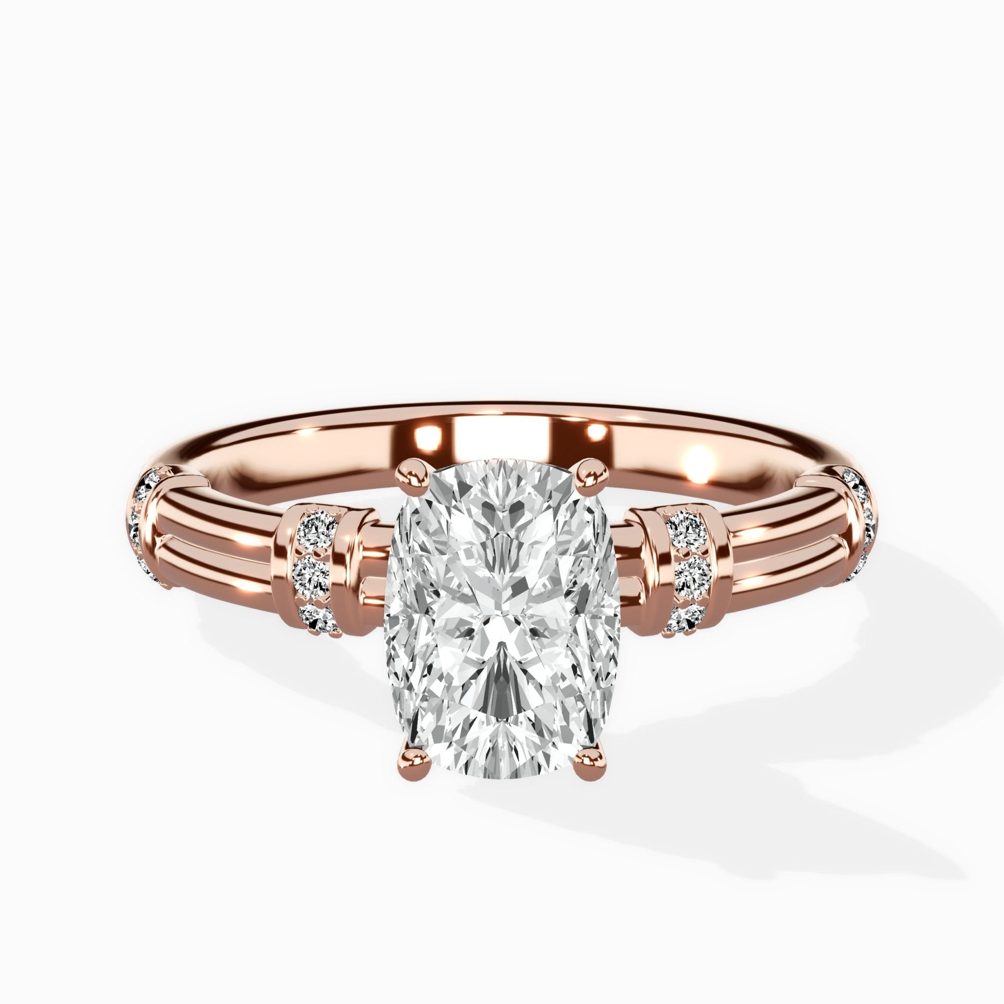 Ornate Six Prong Vintage Solitaire Ring Engagement Ring - The Better Diamonds