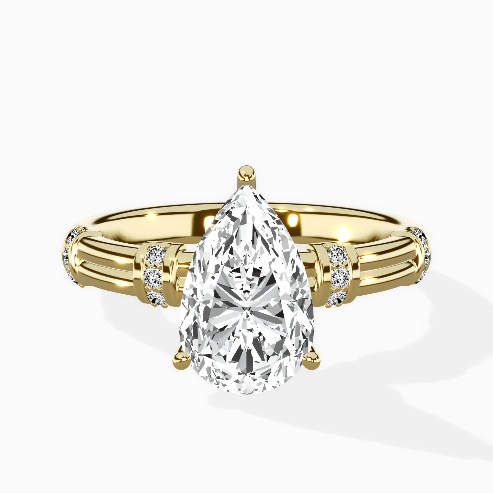 Ornate Six Prong Vintage Solitaire Ring Engagement Ring - The Better Diamonds
