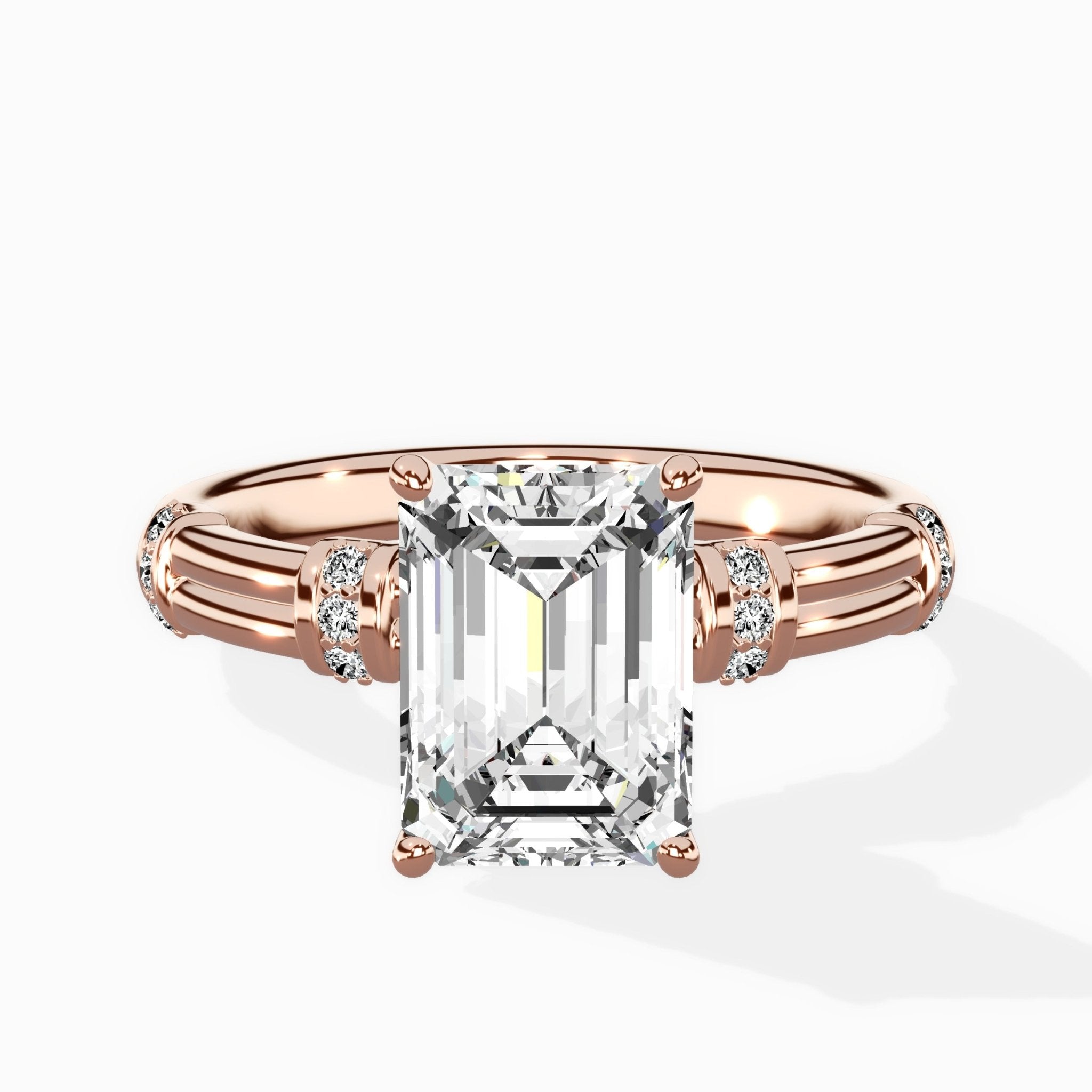 Ornate Six Prong Vintage Solitaire Ring Engagement Ring - The Better Diamonds