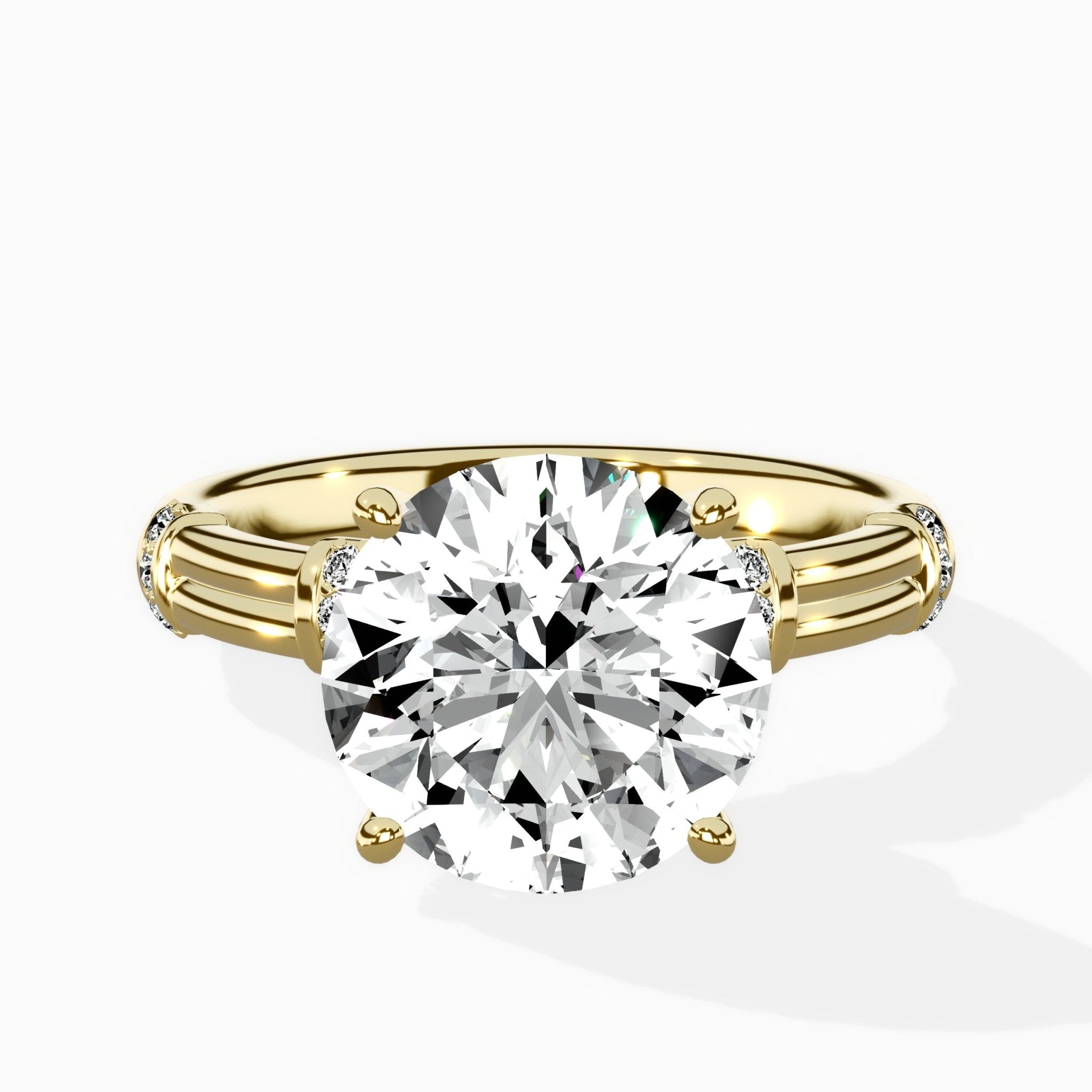 Ornate Six Prong Vintage Solitaire Ring Engagement Ring - The Better Diamonds