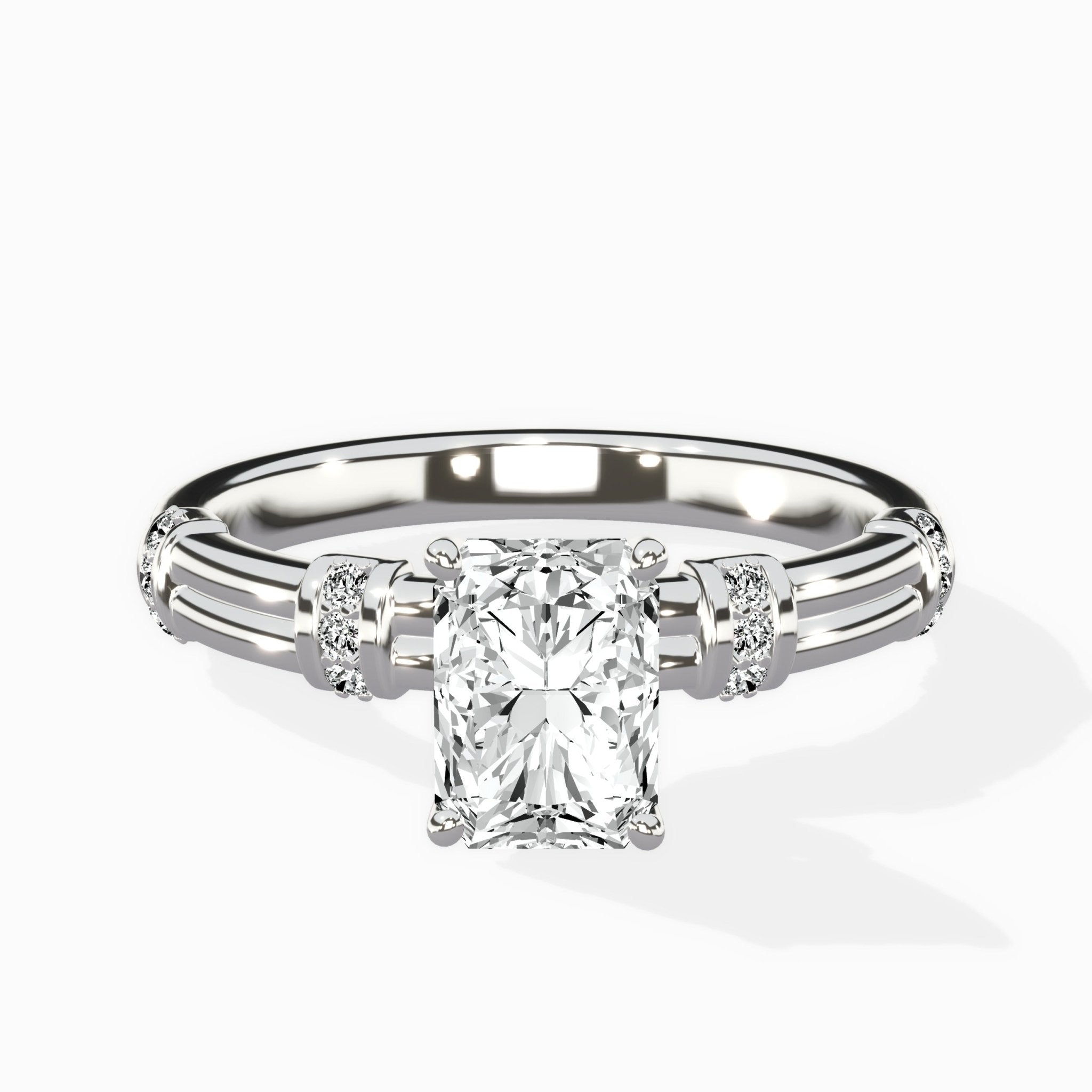 Ornate Six Prong Vintage Solitaire Ring Engagement Ring - The Better Diamonds