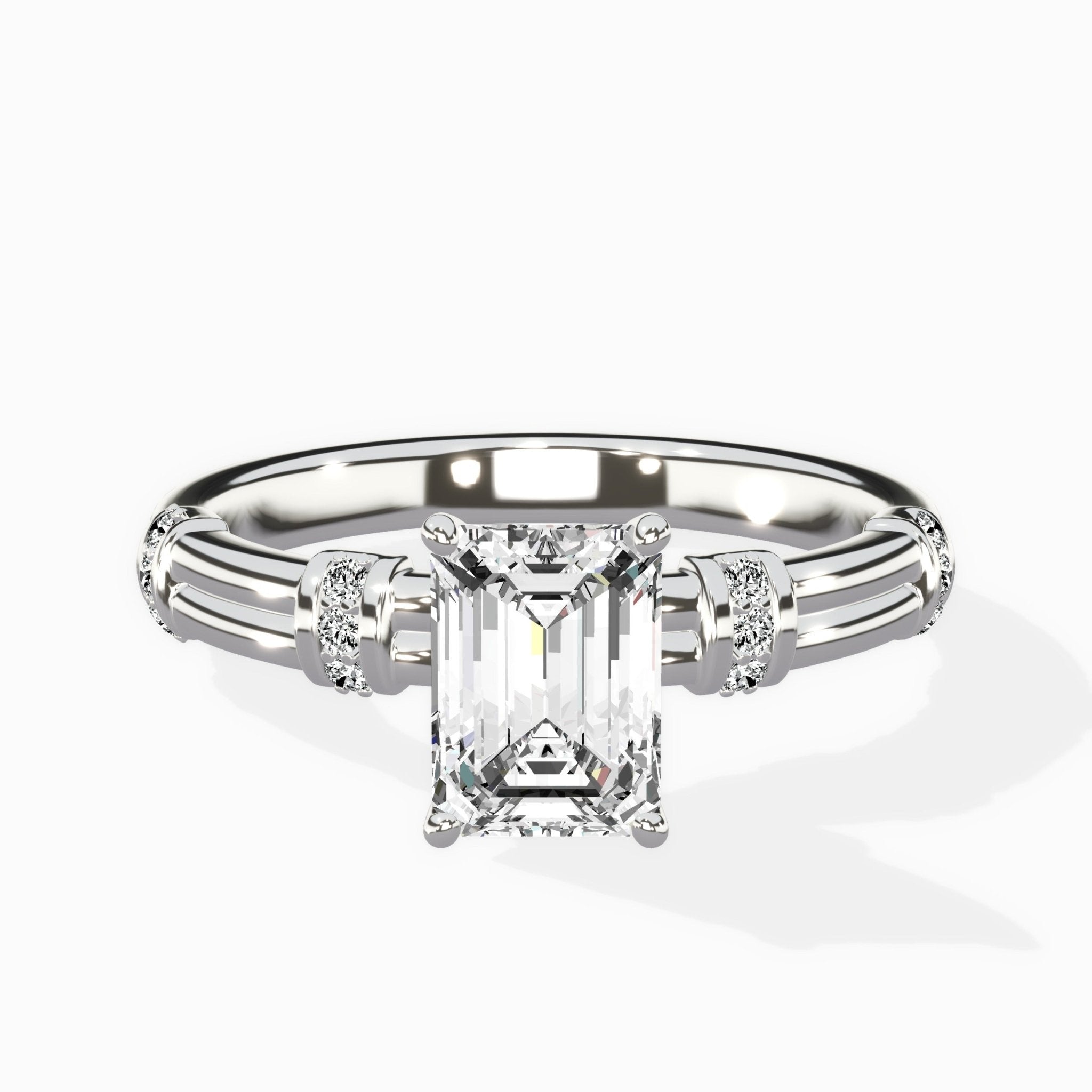 Ornate Six Prong Vintage Solitaire Ring Engagement Ring - The Better Diamonds