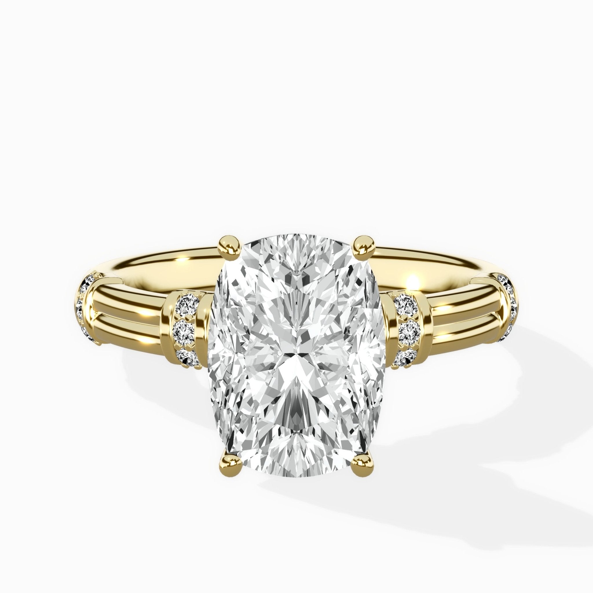 Ornate Six Prong Vintage Solitaire Ring Engagement Ring - The Better Diamonds