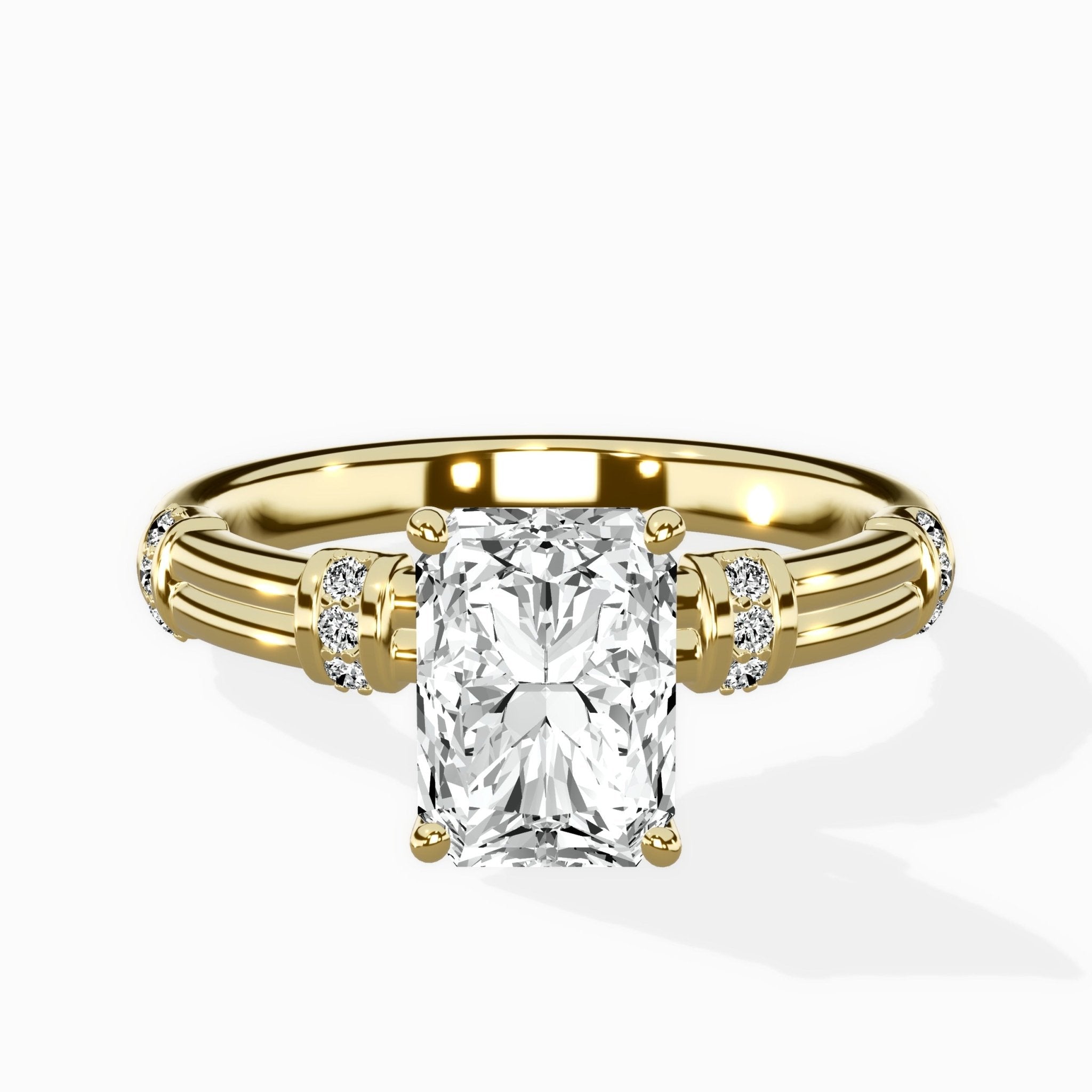 Ornate Six Prong Vintage Solitaire Ring Engagement Ring - The Better Diamonds