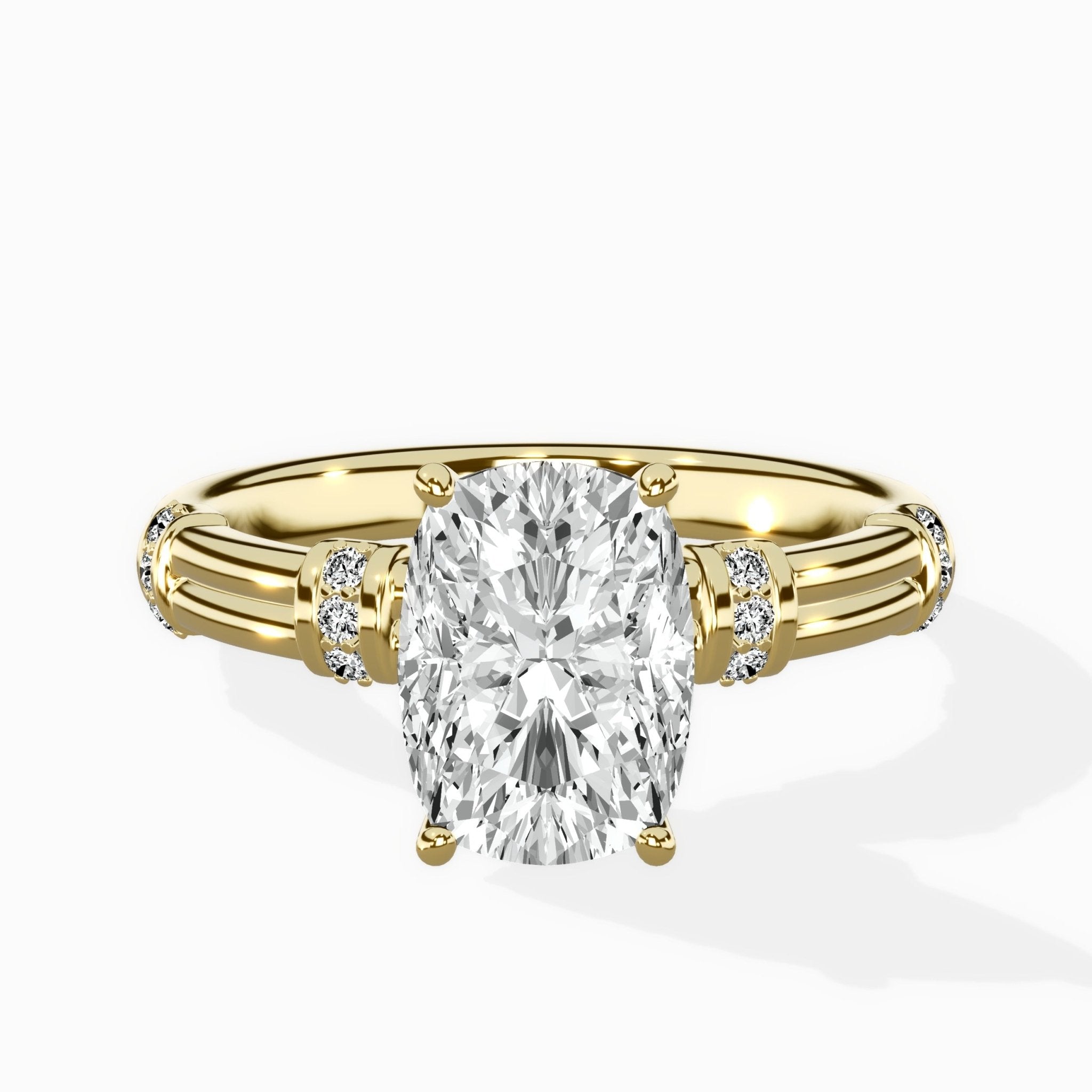 Ornate Six Prong Vintage Solitaire Ring Engagement Ring - The Better Diamonds