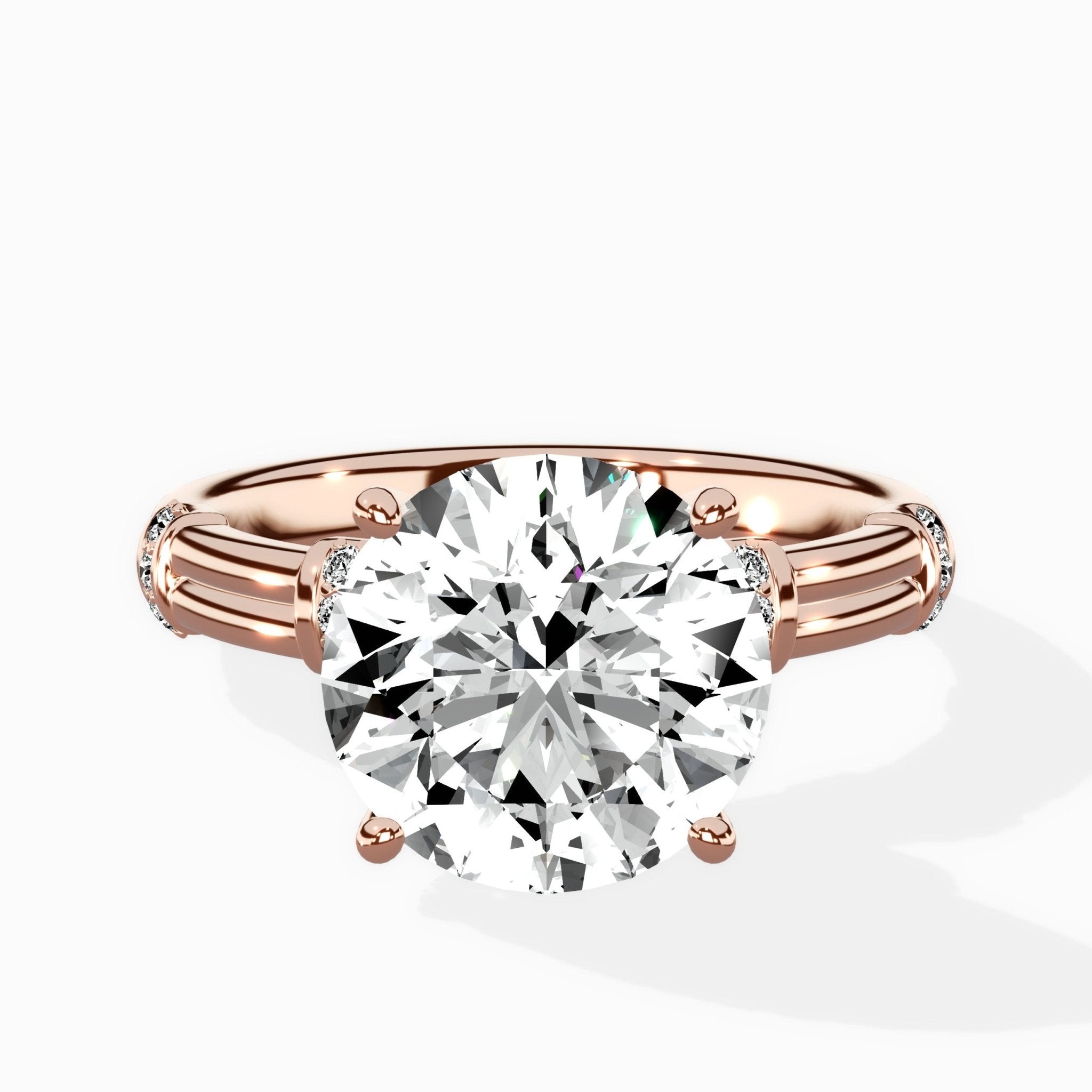Ornate Six Prong Vintage Solitaire Ring Engagement Ring - The Better Diamonds