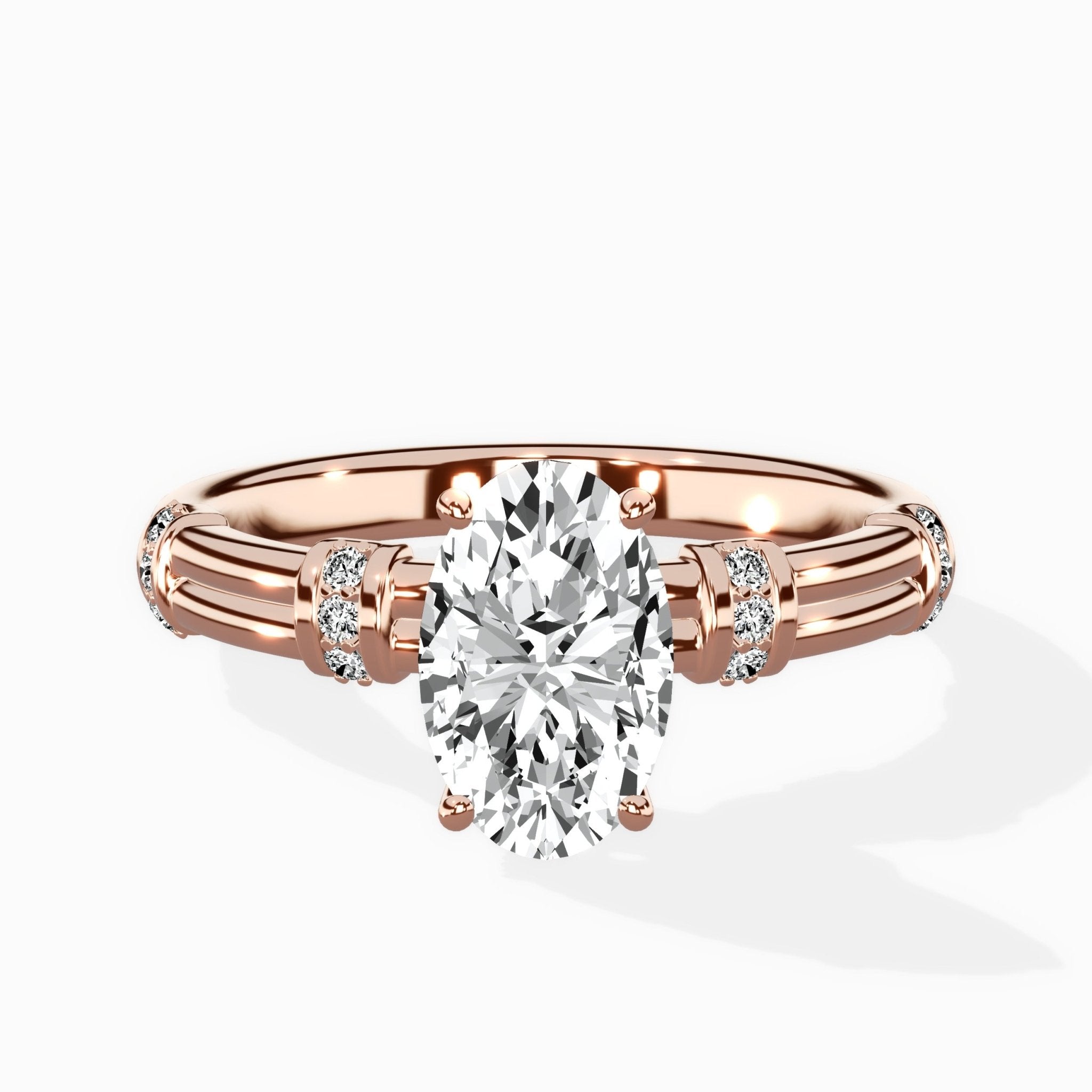 Ornate Six Prong Vintage Solitaire Ring Engagement Ring - The Better Diamonds