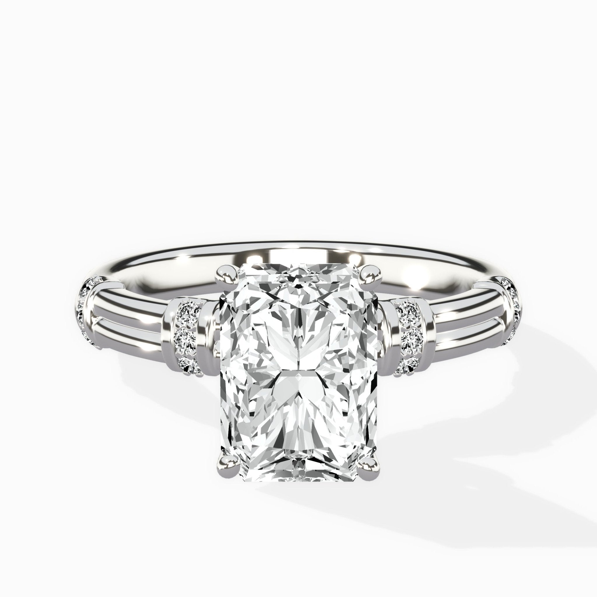 Ornate Six Prong Vintage Solitaire Ring Engagement Ring - The Better Diamonds