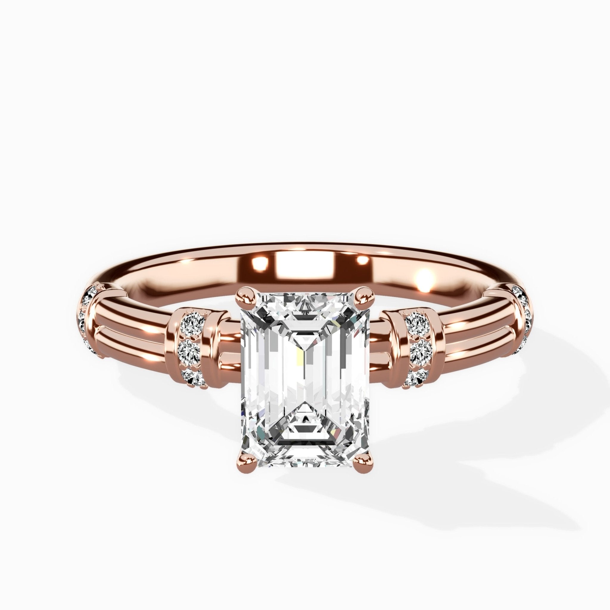 Ornate Six Prong Vintage Solitaire Ring Engagement Ring - The Better Diamonds