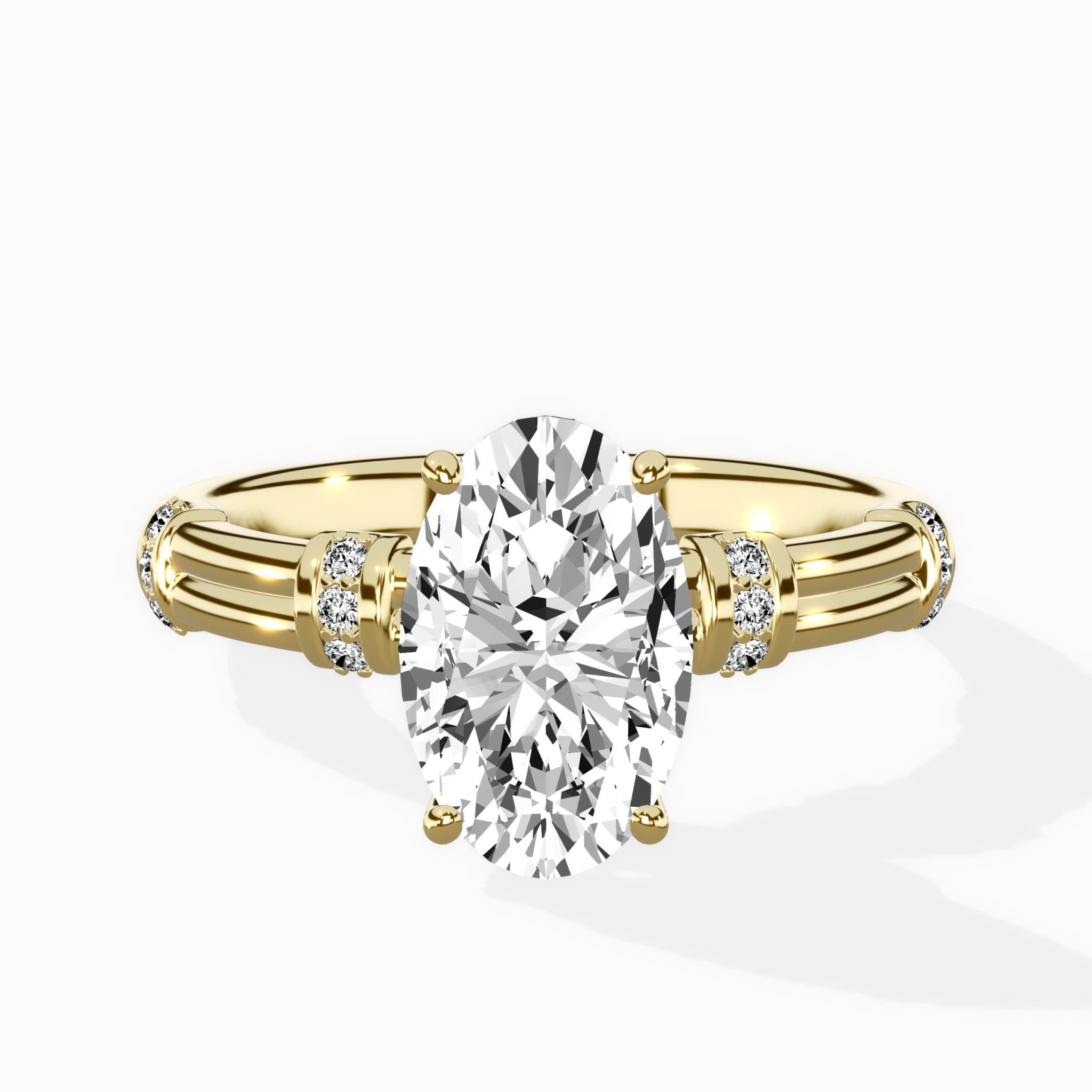 Ornate Six Prong Vintage Solitaire Ring Engagement Ring - The Better Diamonds