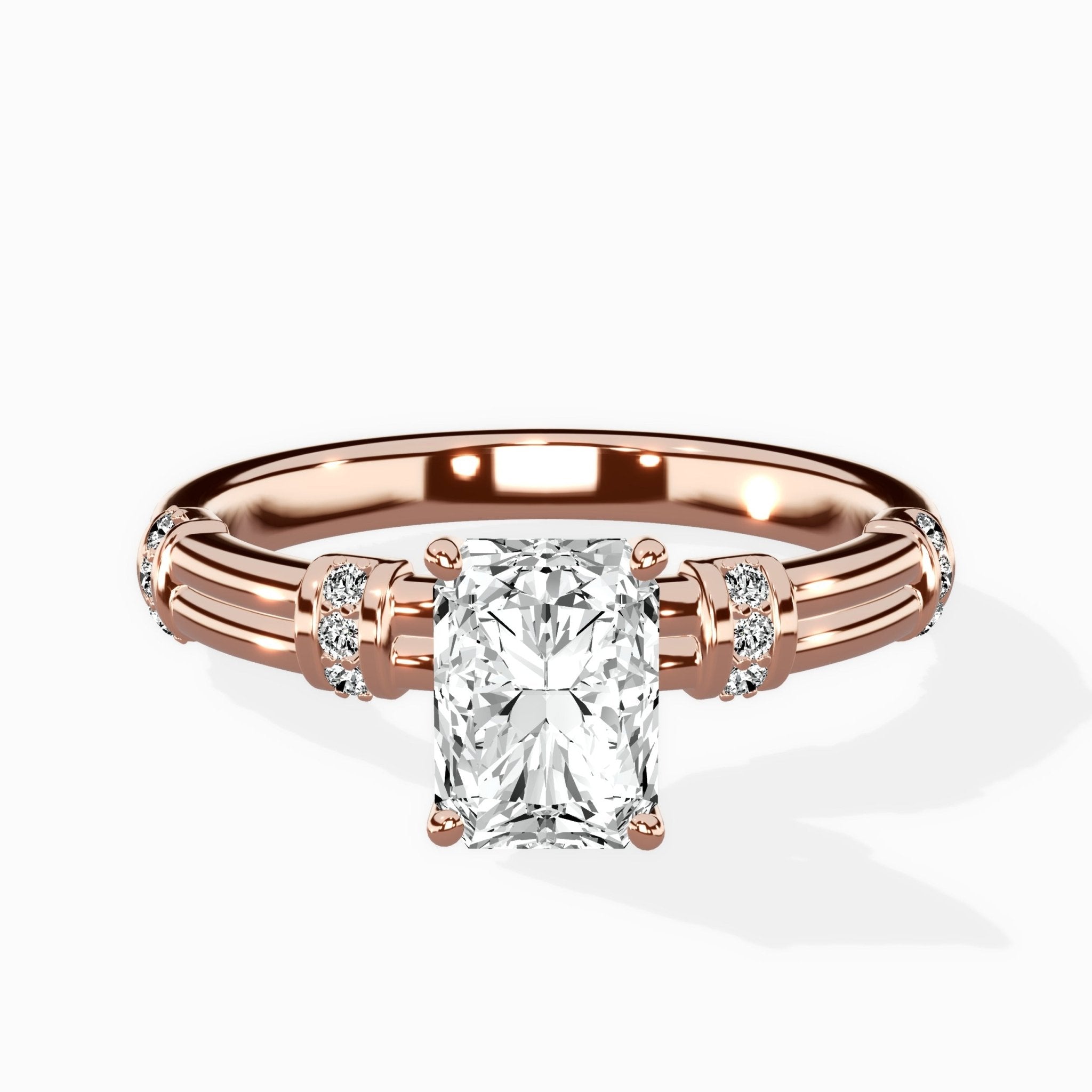 Ornate Six Prong Vintage Solitaire Ring Engagement Ring - The Better Diamonds
