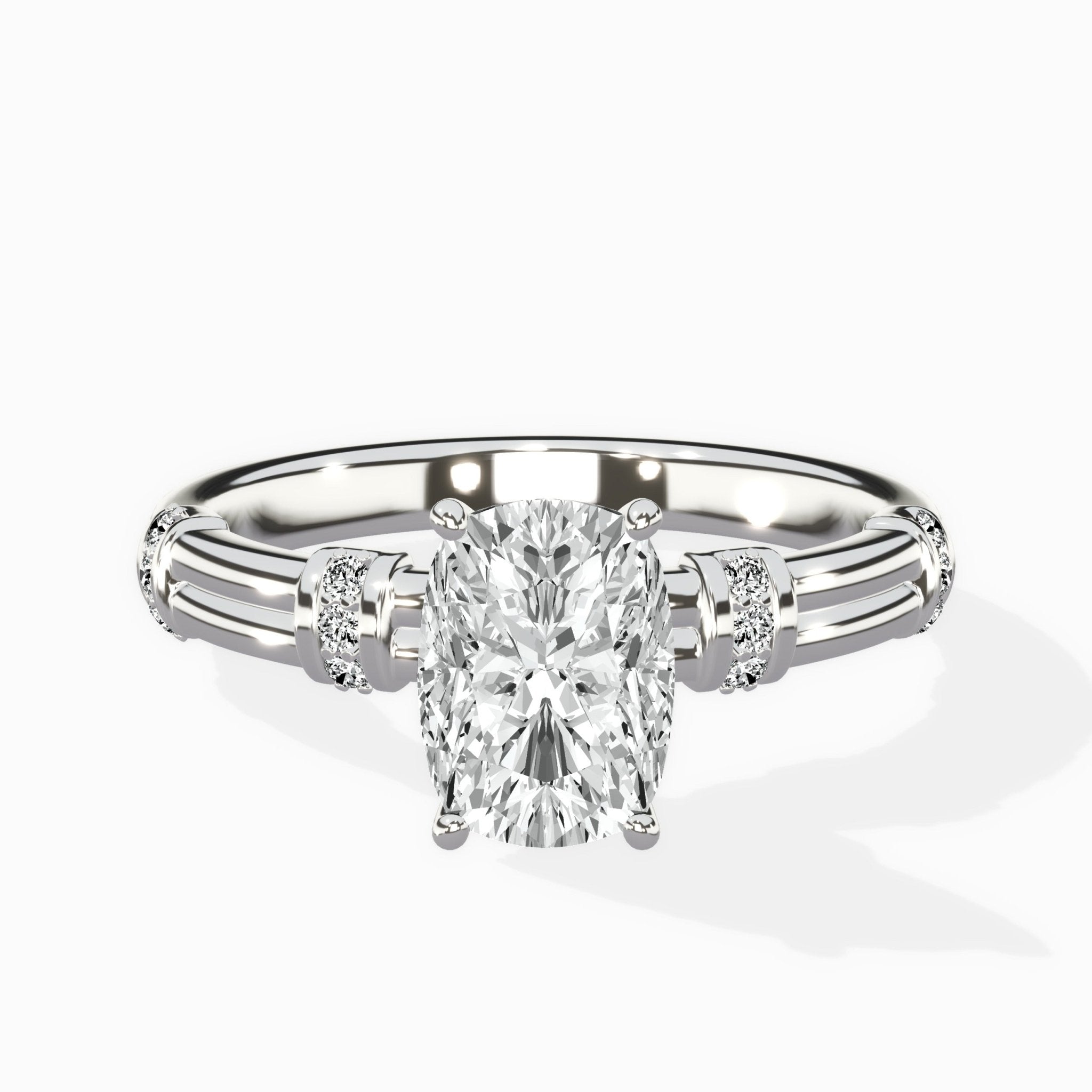 Ornate Six Prong Vintage Solitaire Ring Engagement Ring - The Better Diamonds