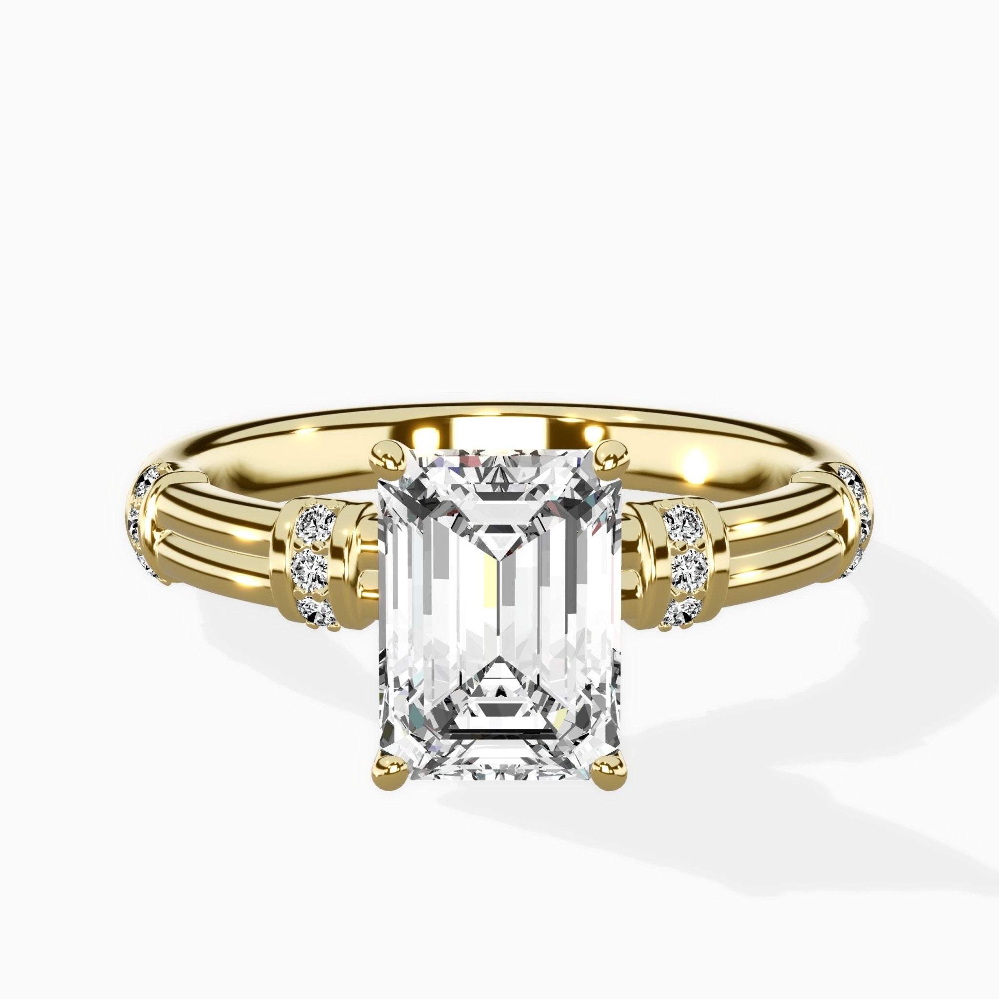 Ornate Six Prong Vintage Solitaire Ring Engagement Ring - The Better Diamonds