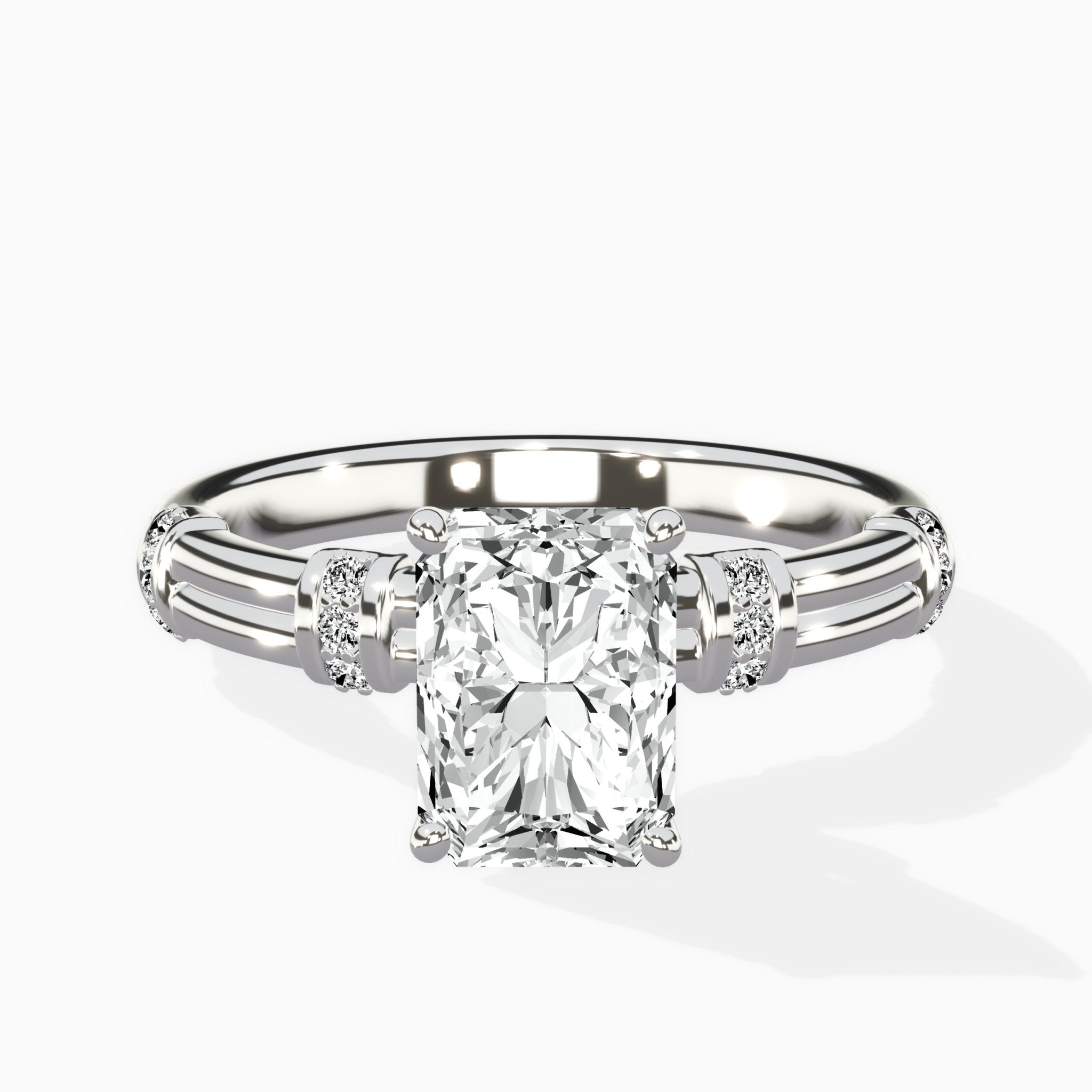 Ornate Six Prong Vintage Solitaire Ring Engagement Ring - The Better Diamonds