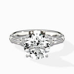 Ornate Six Prong Vintage Solitaire Ring Engagement Ring - The Better Diamonds