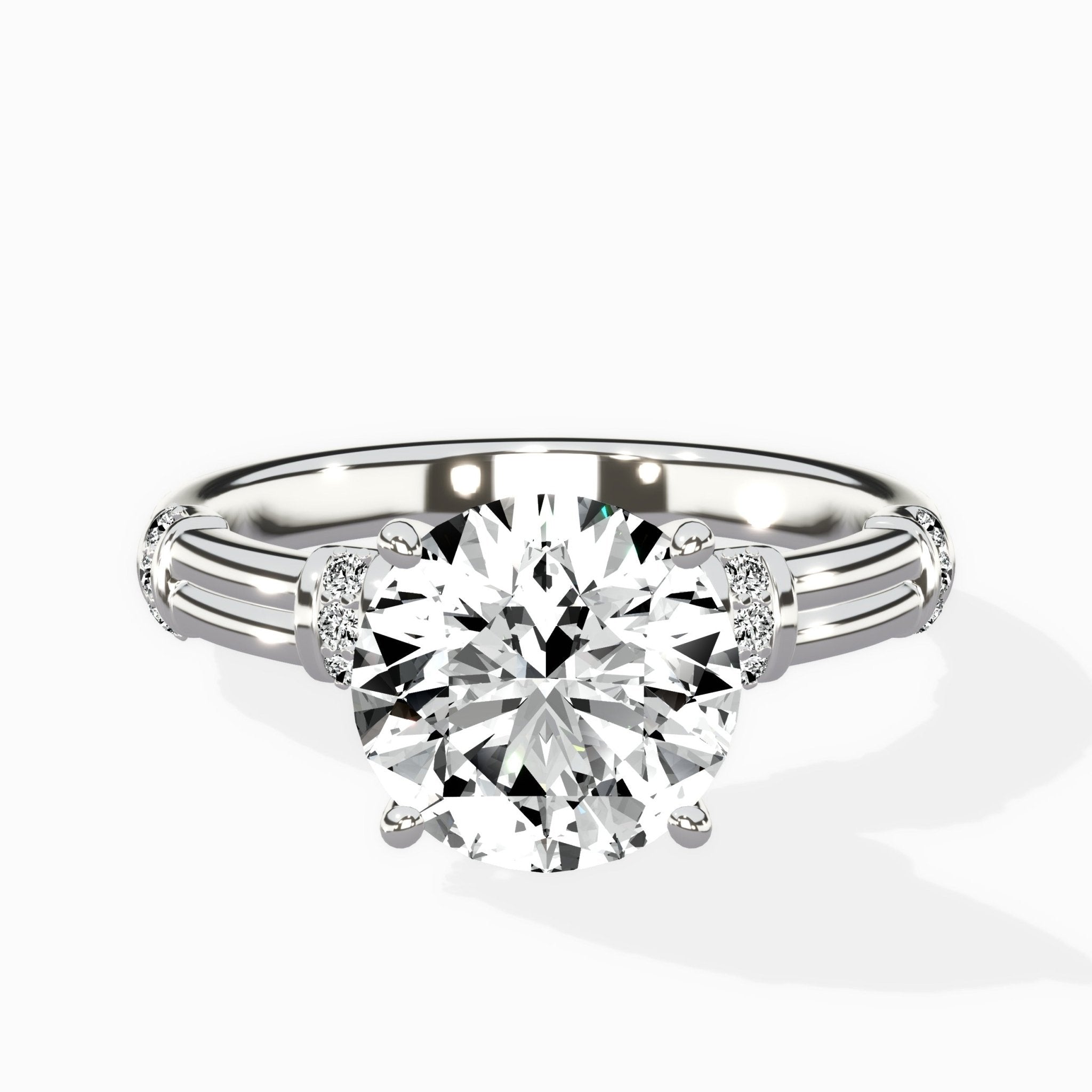Ornate Six Prong Vintage Solitaire Ring Engagement Ring - The Better Diamonds