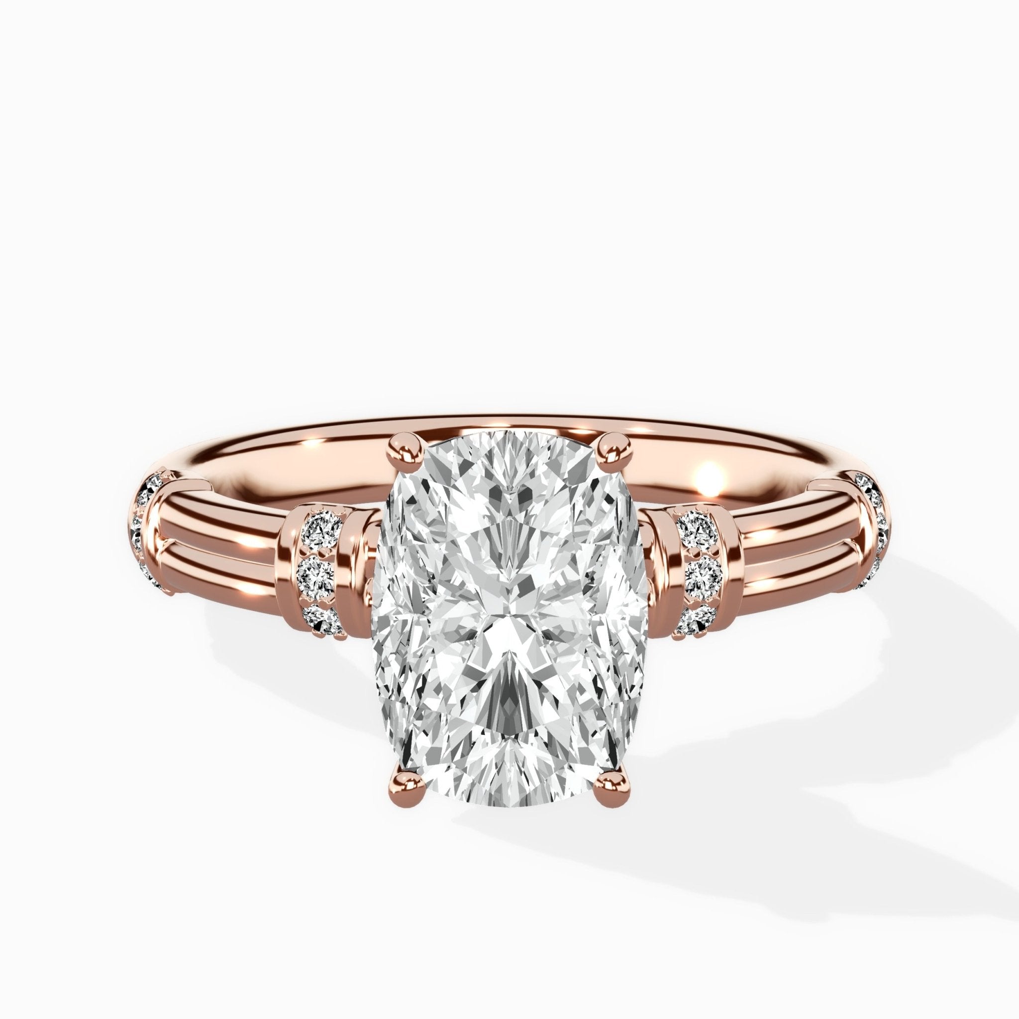 Ornate Six Prong Vintage Solitaire Ring Engagement Ring - The Better Diamonds