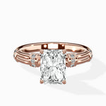 Ornate Six Prong Vintage Solitaire Ring Engagement Ring - The Better Diamonds