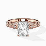 Ornate Six Prong Vintage Solitaire Ring Engagement Ring - The Better Diamonds