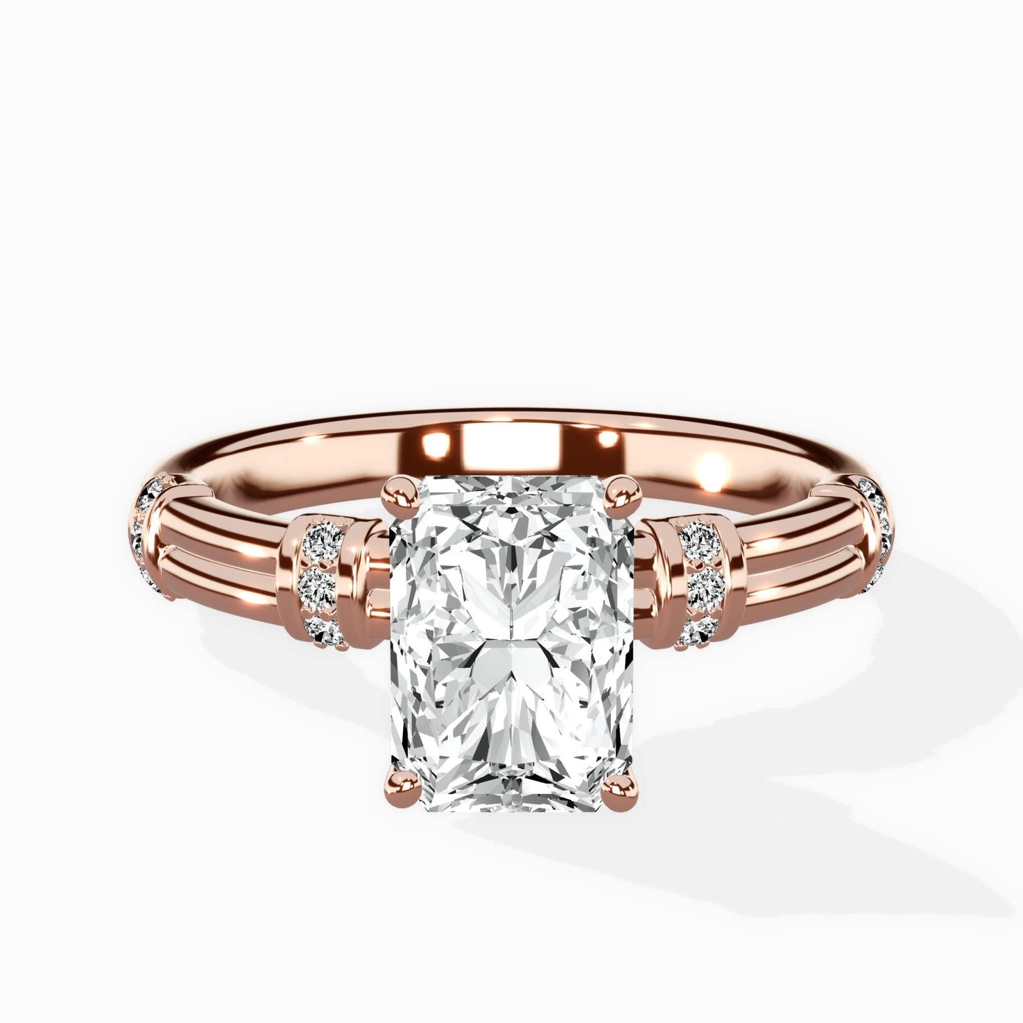 Ornate Six Prong Vintage Solitaire Ring Engagement Ring - The Better Diamonds