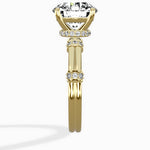 Ornate Six Prong Vintage Solitaire Ring Engagement Ring - The Better Diamonds