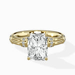 Ornate Six Prong Vintage Solitaire Ring Engagement Ring - The Better Diamonds