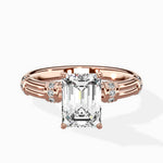 Ornate Six Prong Vintage Solitaire Ring Engagement Ring - The Better Diamonds