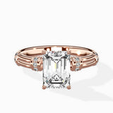 Ornate Six Prong Vintage Solitaire Ring Engagement Ring - The Better Diamonds