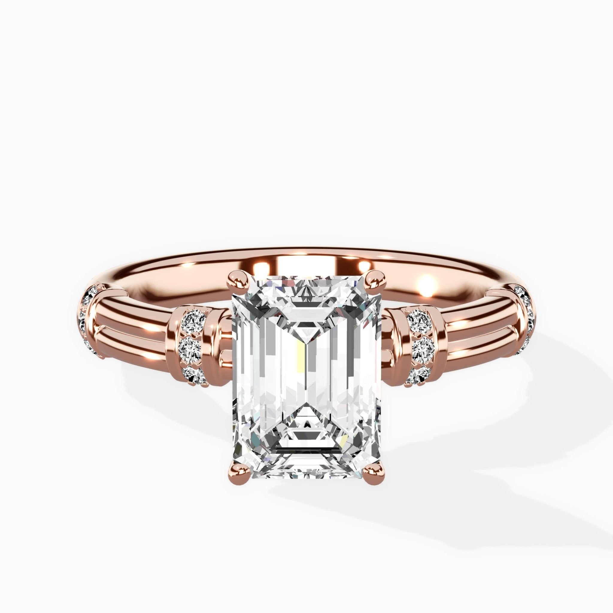 Ornate Six Prong Vintage Solitaire Ring Engagement Ring - The Better Diamonds