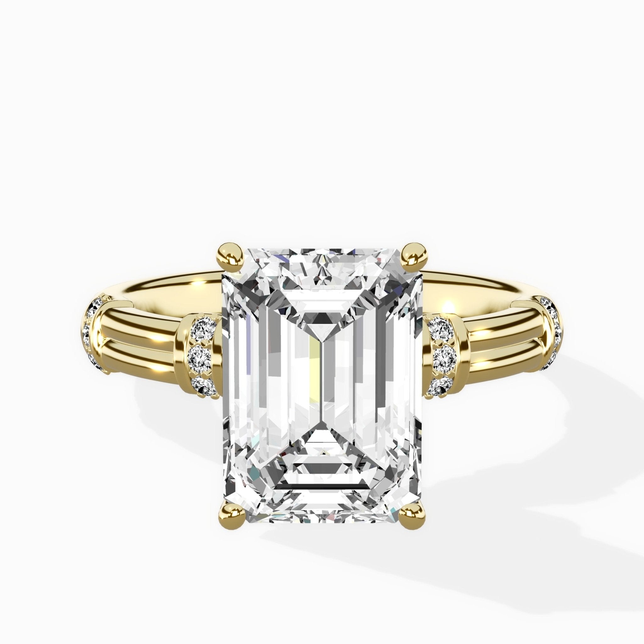 Ornate Six Prong Vintage Solitaire Ring Engagement Ring - The Better Diamonds