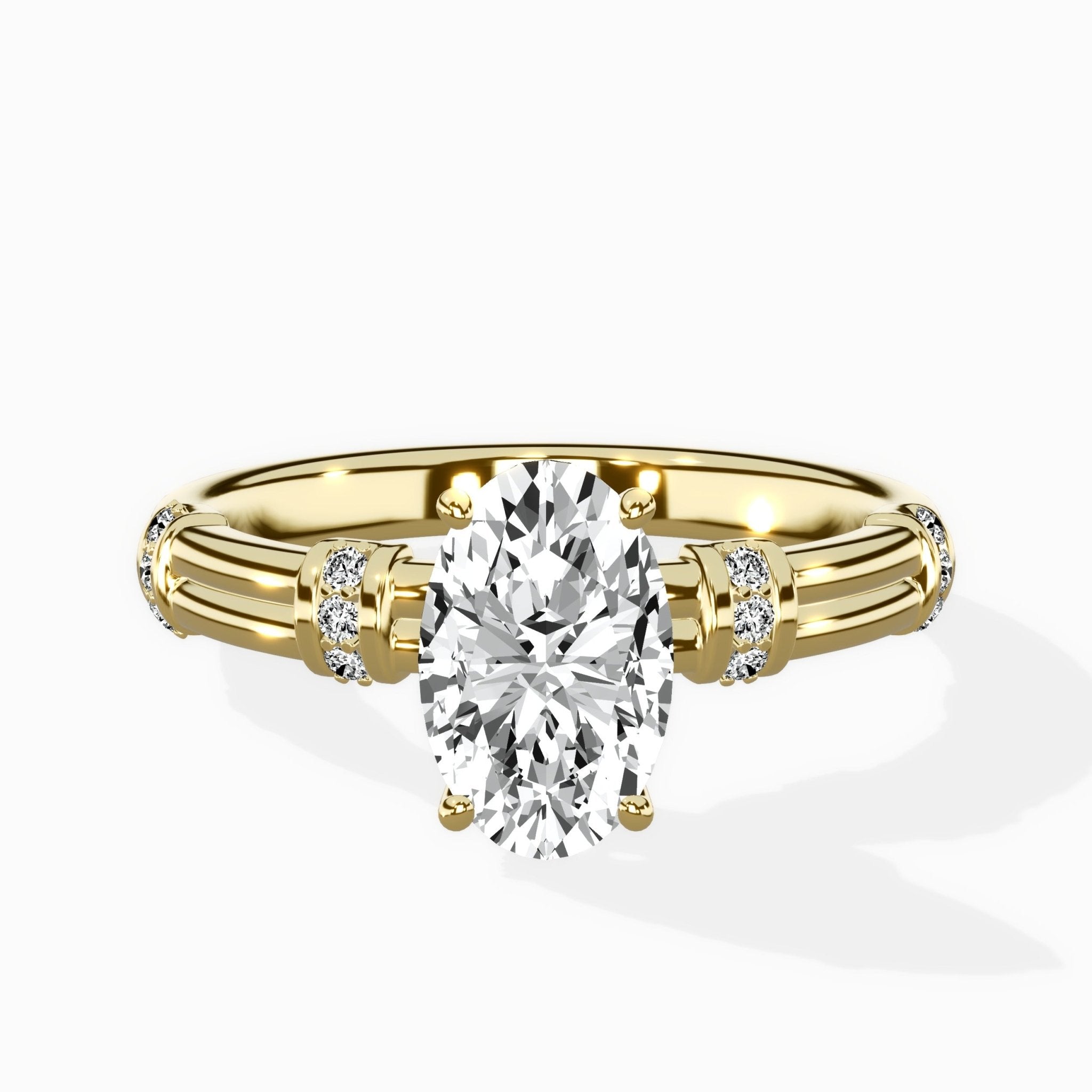Ornate Six Prong Vintage Solitaire Ring Engagement Ring - The Better Diamonds