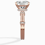 Ornate Six Prong Vintage Solitaire Ring Engagement Ring - The Better Diamonds