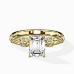 Ornate Six Prong Vintage Solitaire Ring Engagement Ring - The Better Diamonds