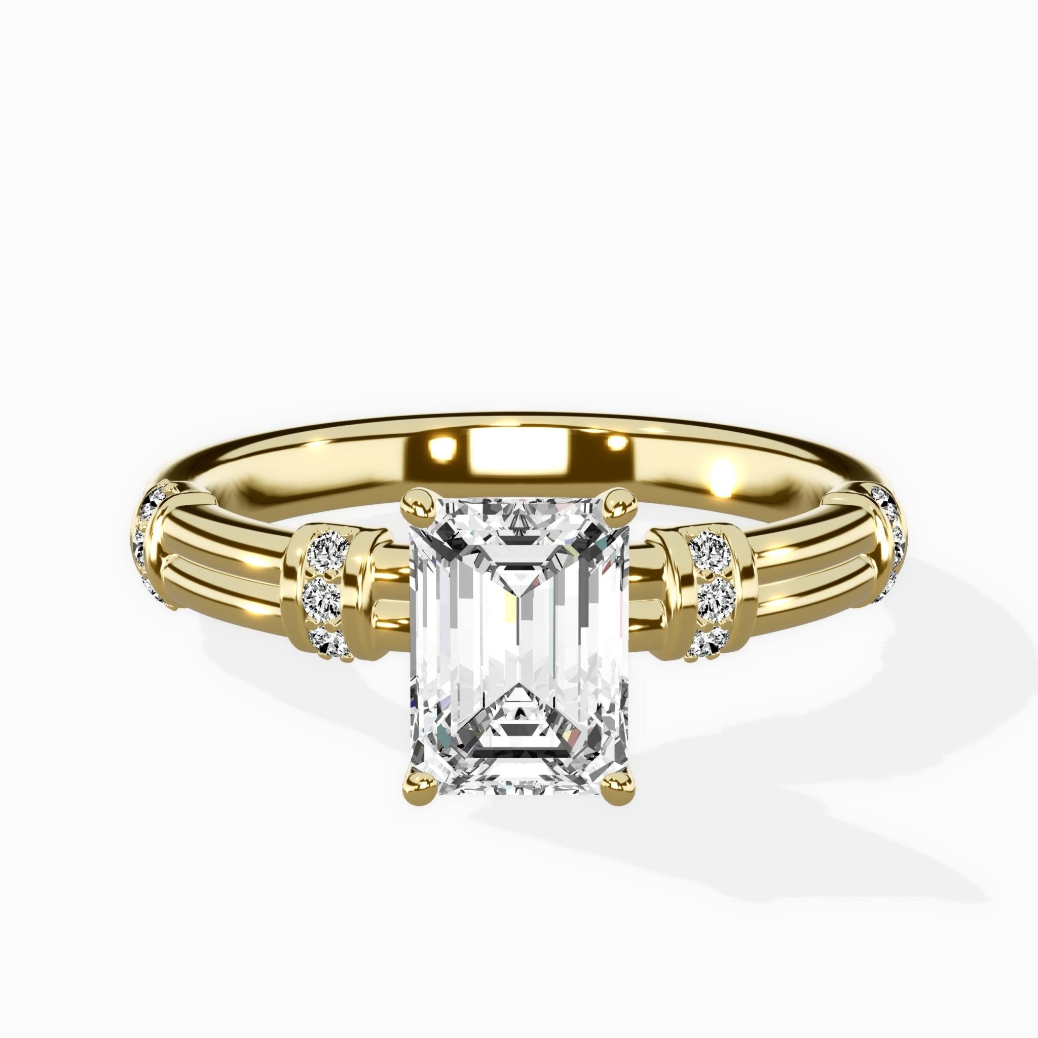 Ornate Six Prong Vintage Solitaire Ring Engagement Ring - The Better Diamonds