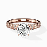 Ornate Six Prong Vintage Solitaire Ring Engagement Ring - The Better Diamonds