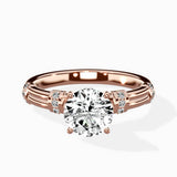 Ornate Six Prong Vintage Solitaire Ring Engagement Ring - The Better Diamonds
