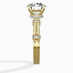 Ornate Six Prong Vintage Solitaire Ring Engagement Ring - The Better Diamonds