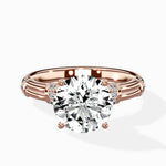 Ornate Six Prong Vintage Solitaire Ring Engagement Ring - The Better Diamonds