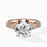Ornate Six Prong Vintage Solitaire Ring Engagement Ring - The Better Diamonds