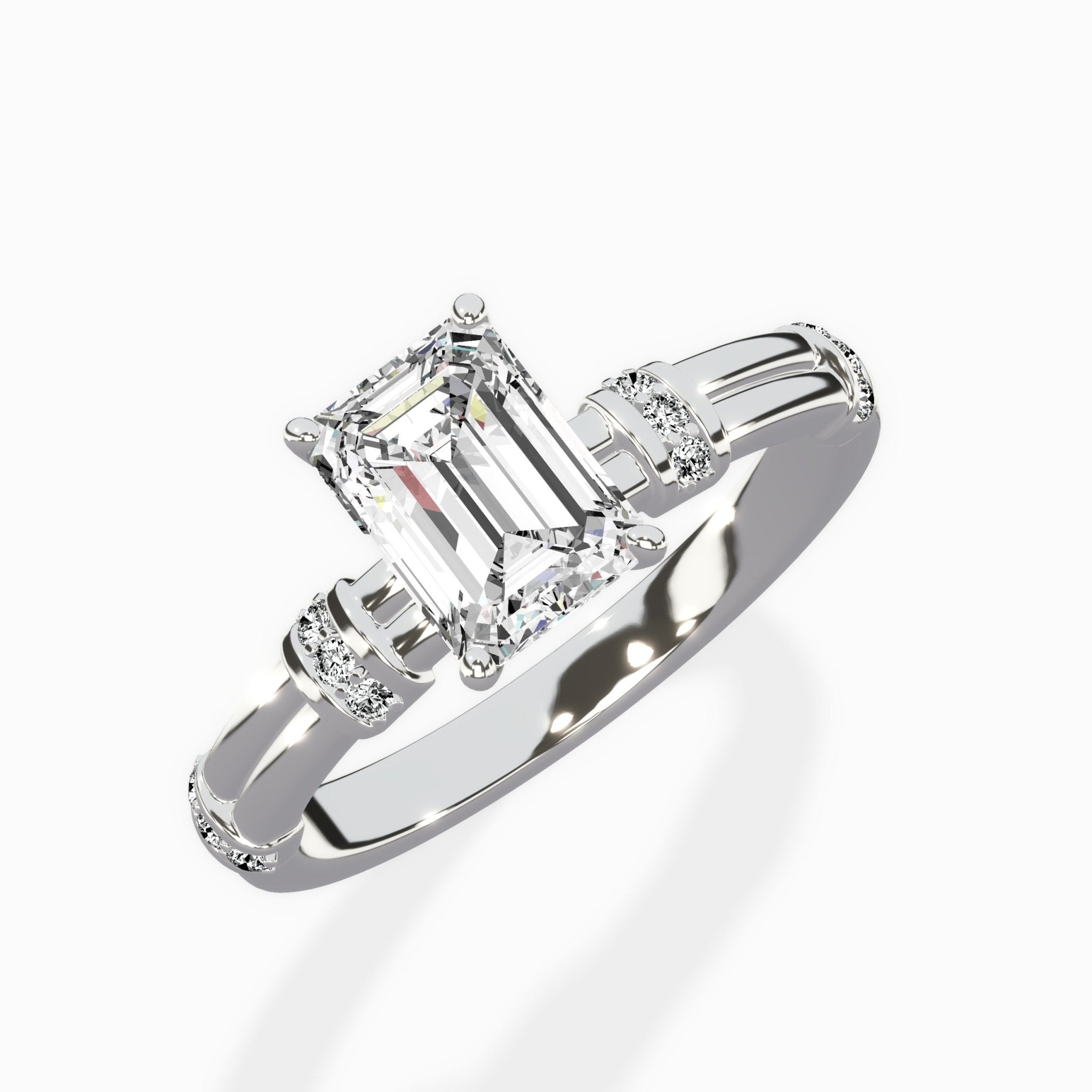 Ornate Six Prong Vintage Solitaire Ring Engagement Ring - The Better Diamonds