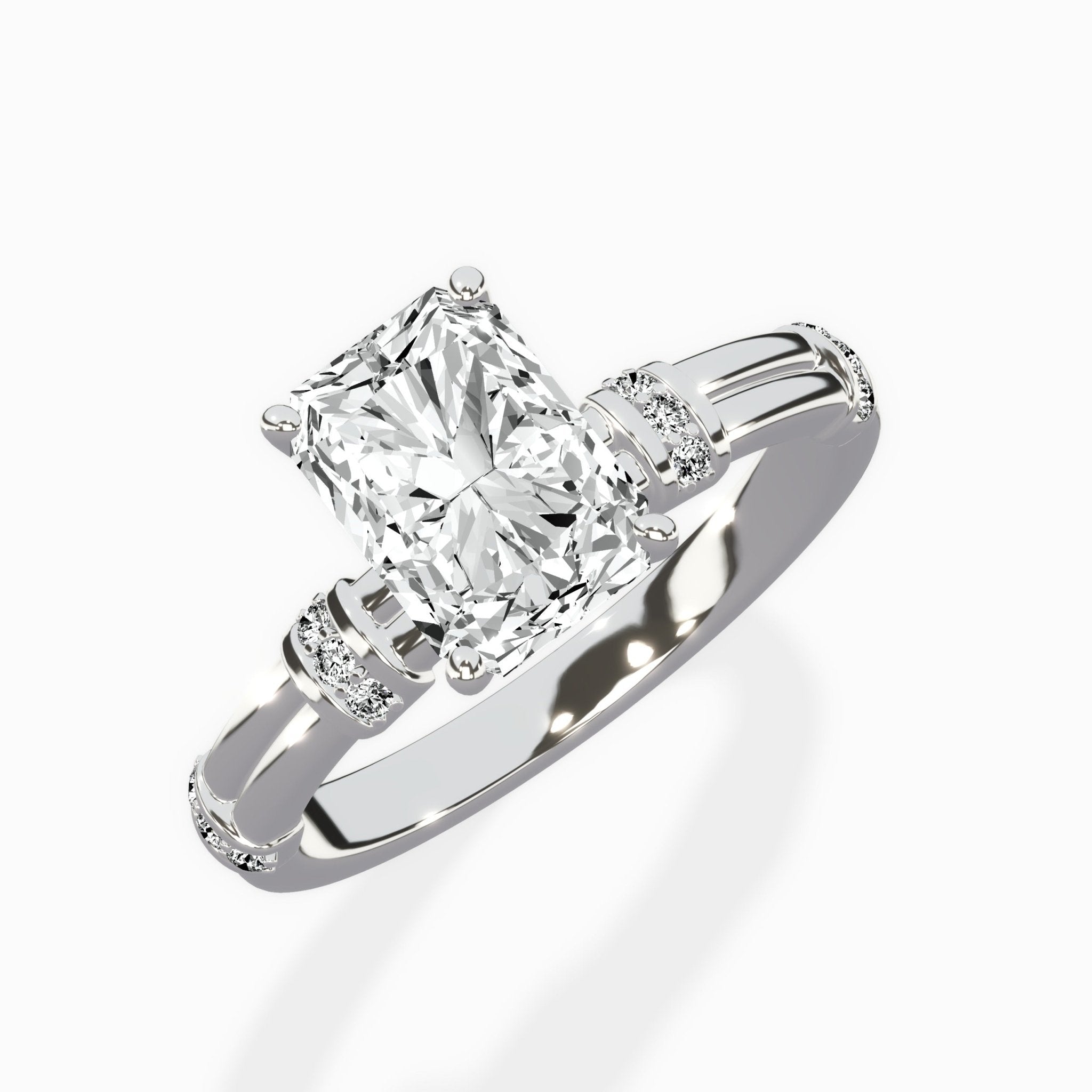 Ornate Six Prong Vintage Solitaire Ring Engagement Ring - The Better Diamonds
