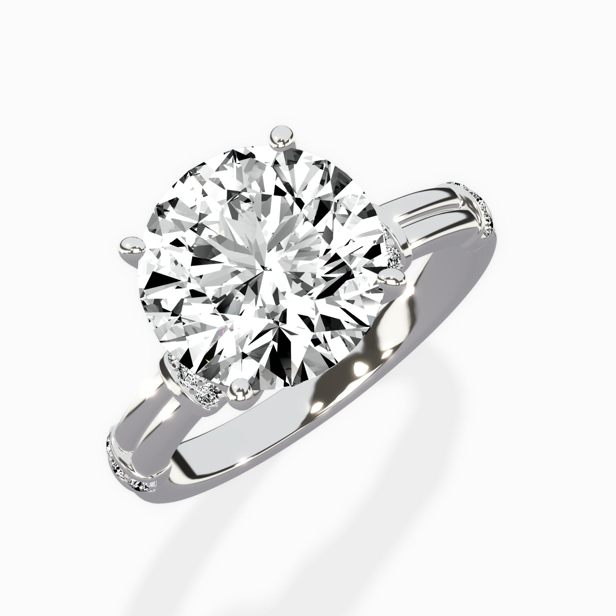 Ornate Six Prong Vintage Solitaire Ring Engagement Ring - The Better Diamonds