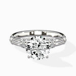 Ornate Six Prong Vintage Solitaire Ring Engagement Ring - The Better Diamonds