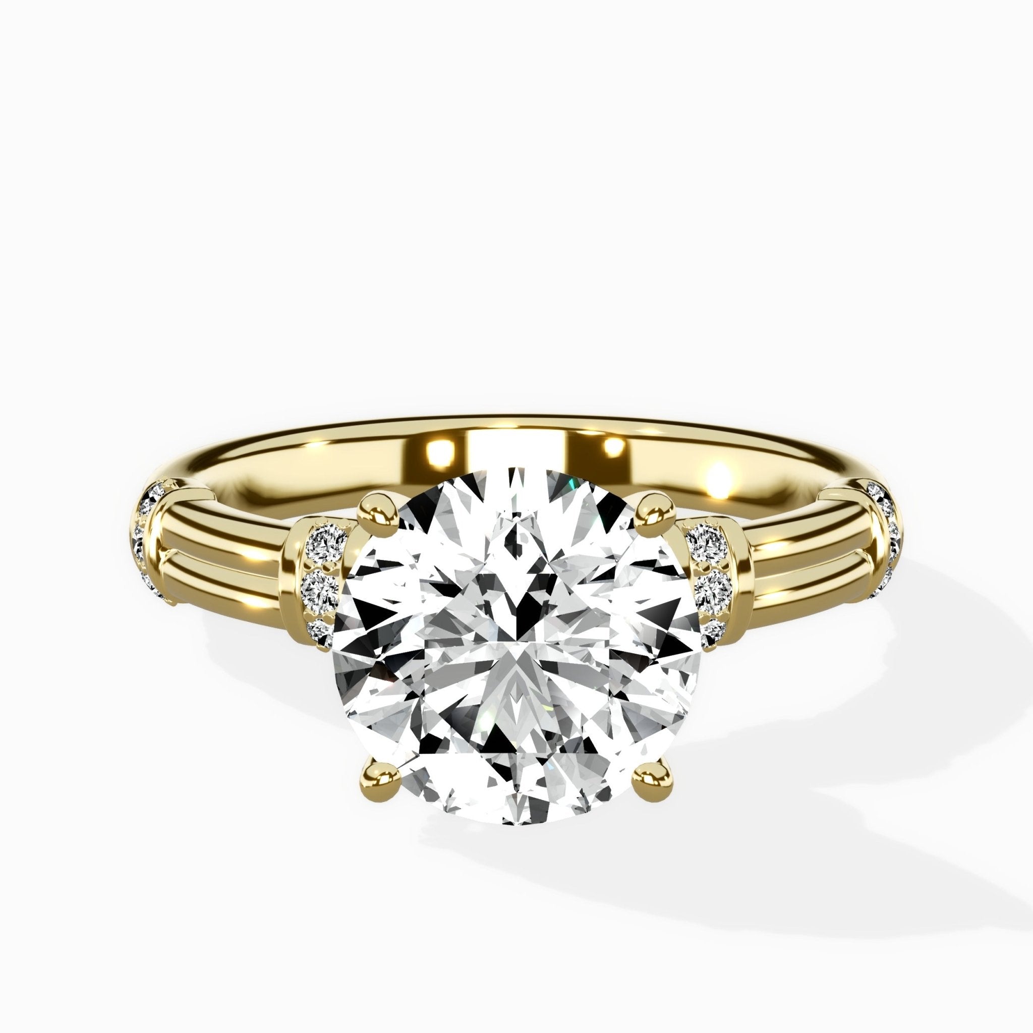Ornate Six Prong Vintage Solitaire Ring Engagement Ring - The Better Diamonds