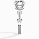 Ornate Six Prong Vintage Solitaire Ring Engagement Ring - The Better Diamonds