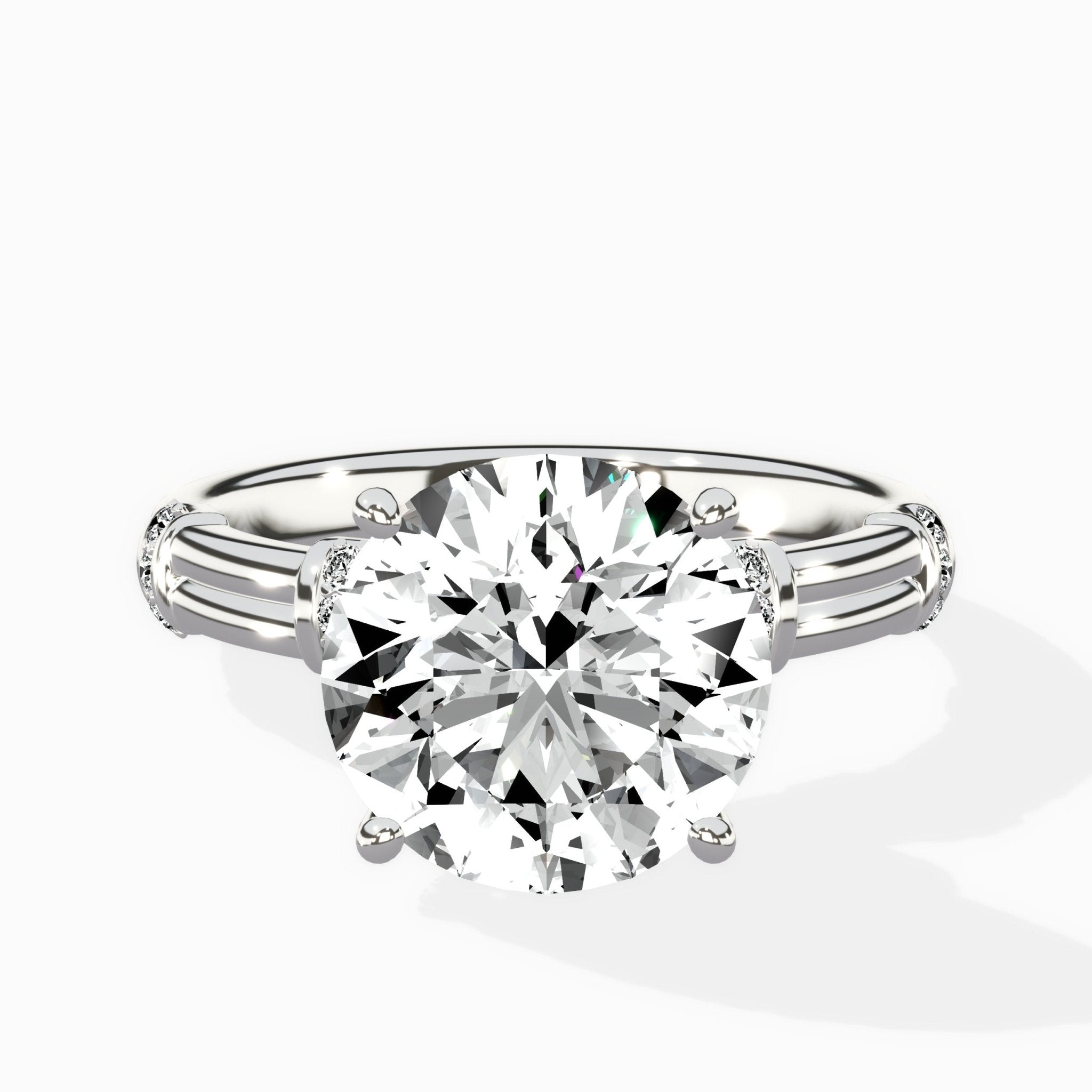 Ornate Six Prong Vintage Solitaire Ring Engagement Ring - The Better Diamonds