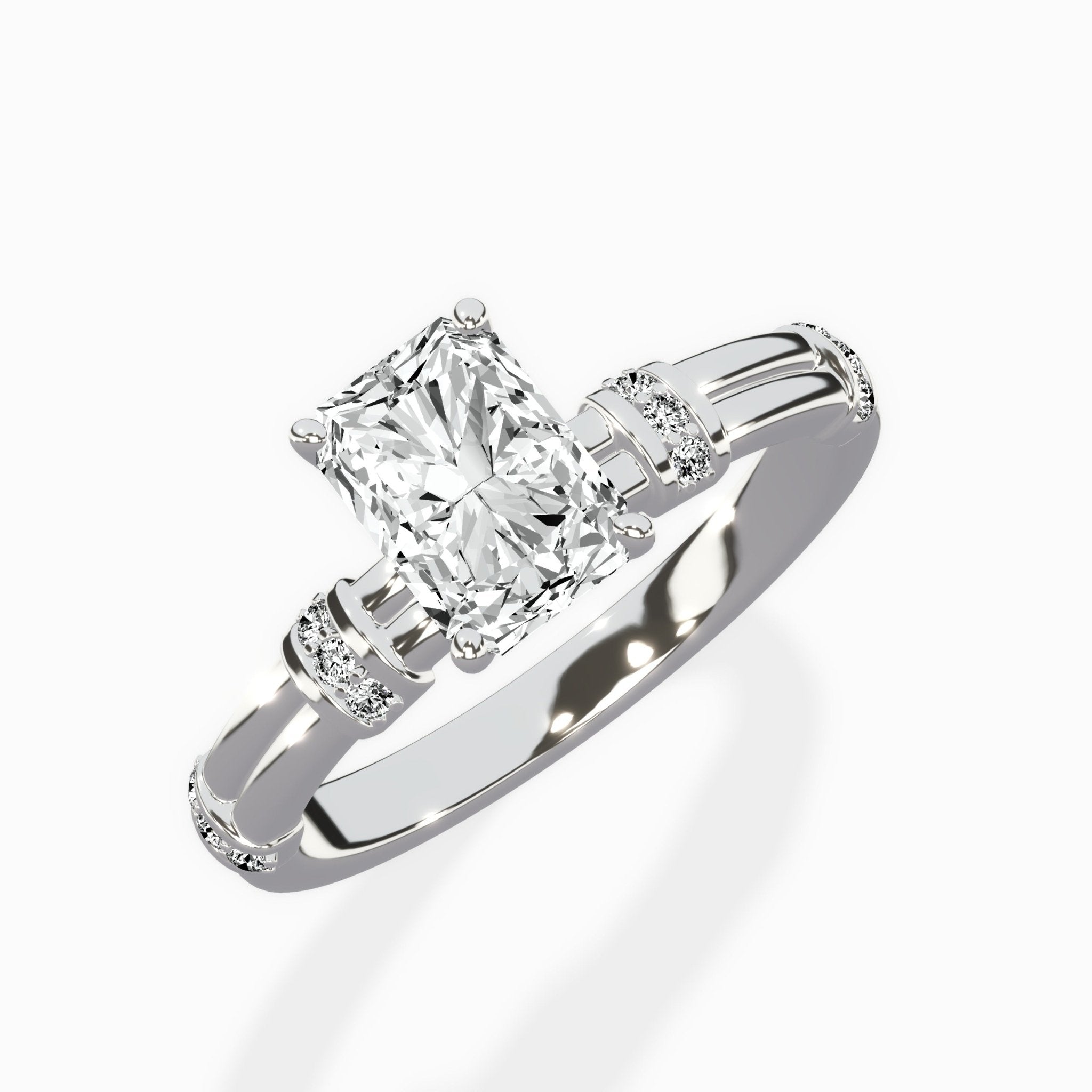 Ornate Six Prong Vintage Solitaire Ring Engagement Ring - The Better Diamonds